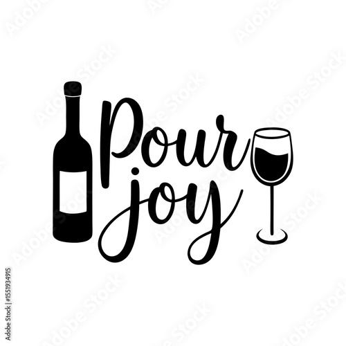wine bottle and glass