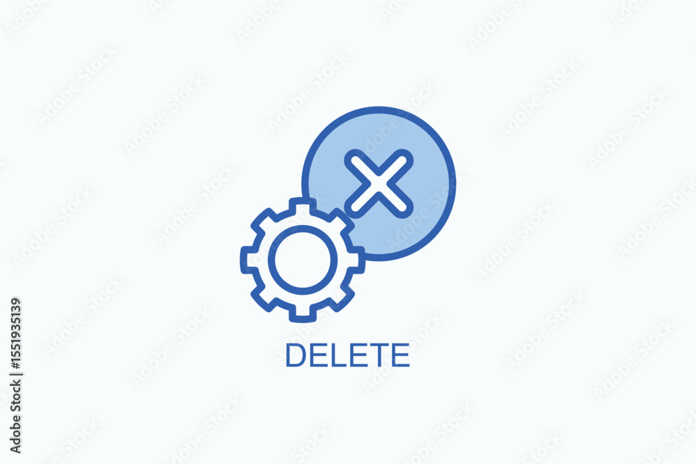Obraz premium Delete Icon Or Logo Isolated Vector Illustration