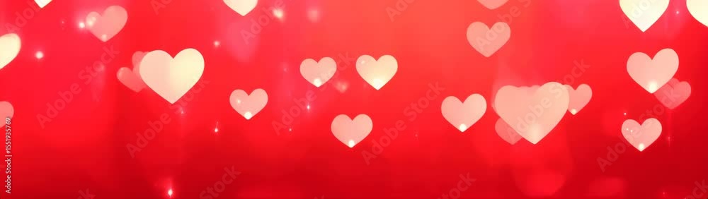 Hearts are flying in the air on a red background Hearts are flying in the air on a red background
