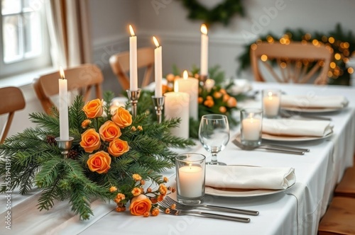 Winter Wedding Cozy Table Setting