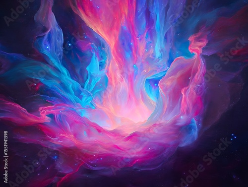 Abstract swirling nebula