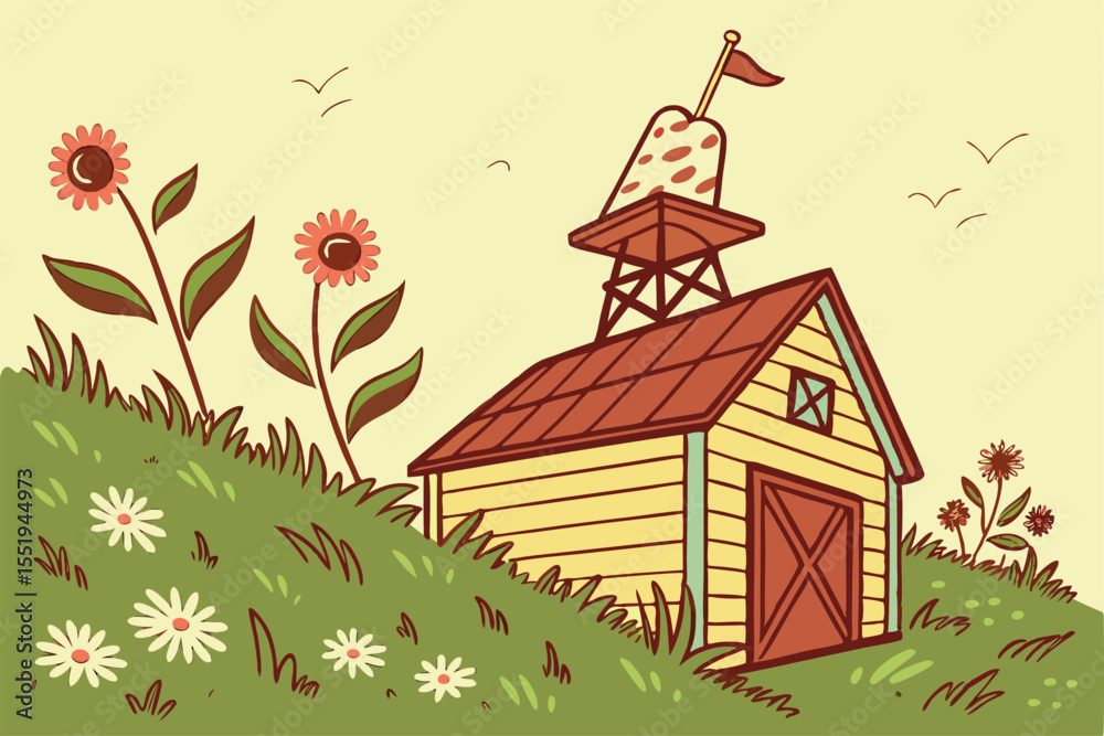 Fototapeta premium Ice Cream Cone Weather Vane