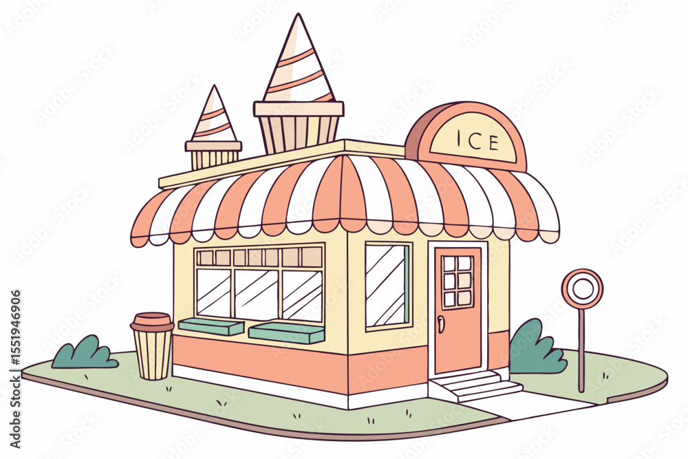 Obraz premium Ice Cream Shop Carousel