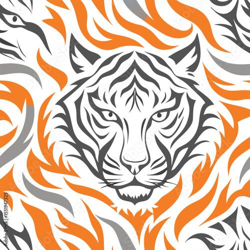 Seamless tiger skin pattern

