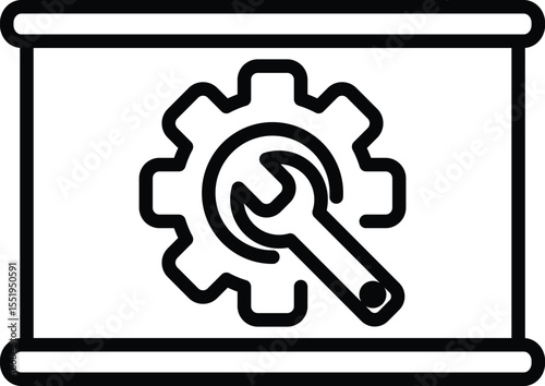 Technical Workshops icon line vector illustration
