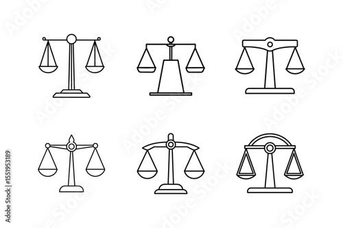 weighing scale line art vector illustration