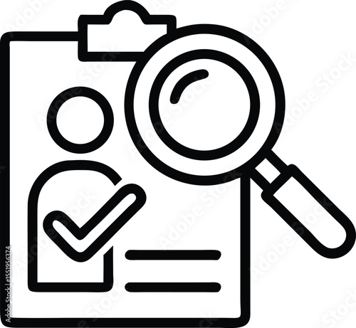 Personnel Verification and Profile Review Icon.