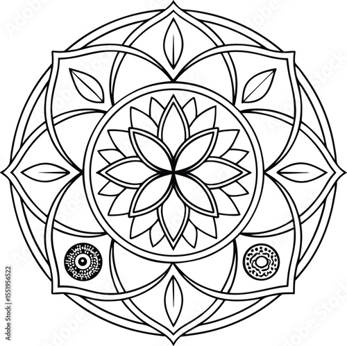 meditative zen mandala drawing