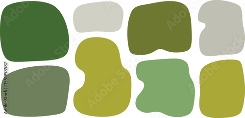 Abstract Organic Blob Shapes in Earthy Tones for Natural Backgrounds and Creative Design Projects, Featuring Irregular Forms and Calming Color Palette