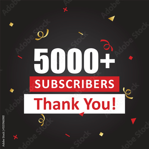5k plus subscribers Thank you banner