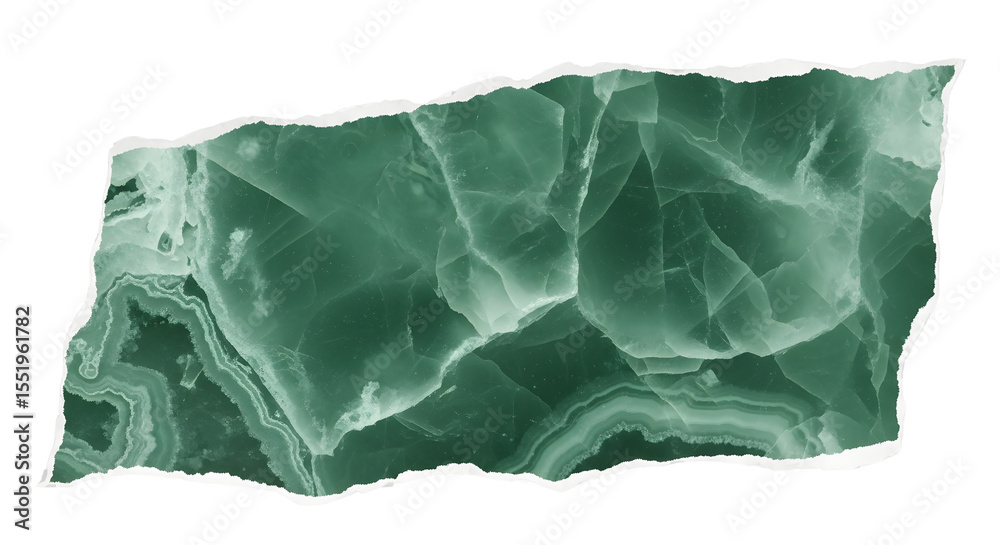 Obraz premium Torn Green Marble Texture Abstract Background Design Element