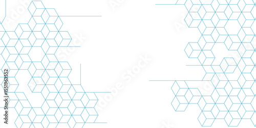 Hexagonal Molecular structure abstract tech network pattern. abstract geometric hexagon shape with connecting lines. connecting Medical science, technology concept background Vector illustration.	
