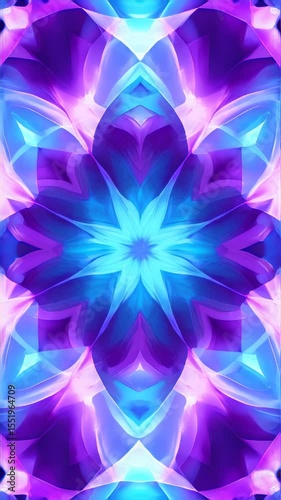 A close up of a blue and purple flower on a blue background