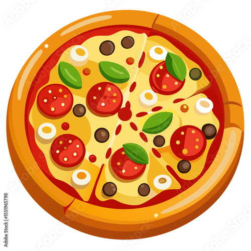 Delicious Pizza with Toppings