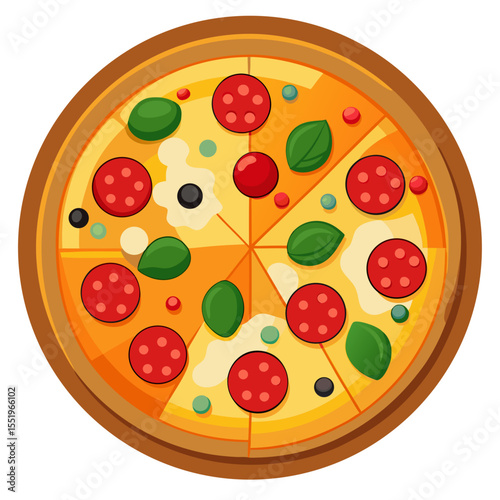 Delicious Pizza with Toppings