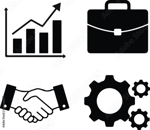 Minimal business tool icon pack