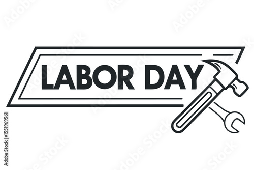  Happy labor day logo vector illustration.
