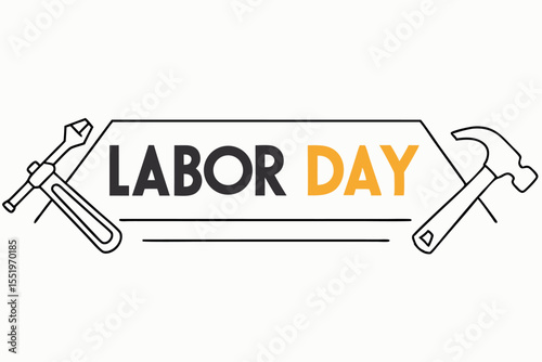  Happy labor day logo vector illustration.
