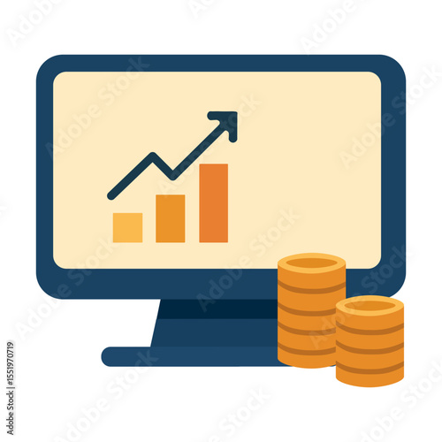 Business Graph on Monitor