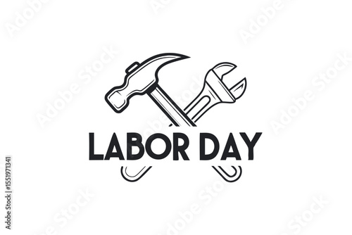 Happy labor day logo vector illustration.
