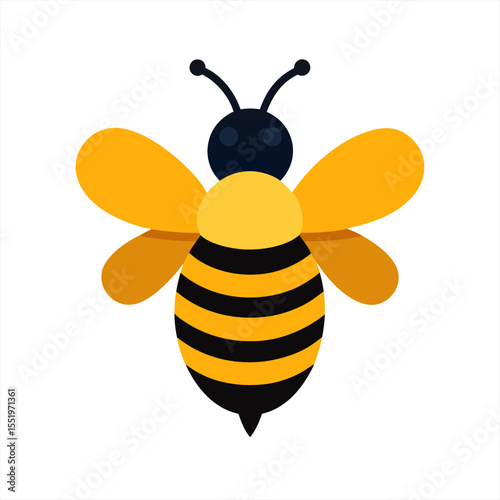 bee vector illustration on white background on transparent background