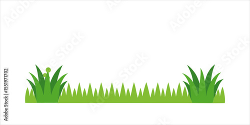 childlike grass border vector illustration on white background 3 on transparent background