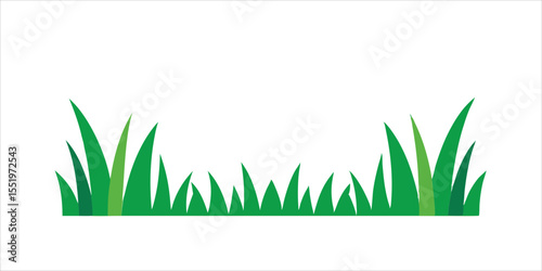 grass border sketch in children s drawing style on on transparent background