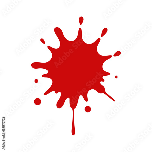 hand drawn blood splatter illustration on white background 3 on transparent background