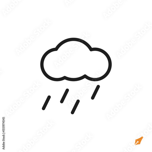 rain icon is designed in a visually appealing and easily recognizable style. It’s suitable for various visual needs such as apps, presentations, digital media, or other graphic design projects.