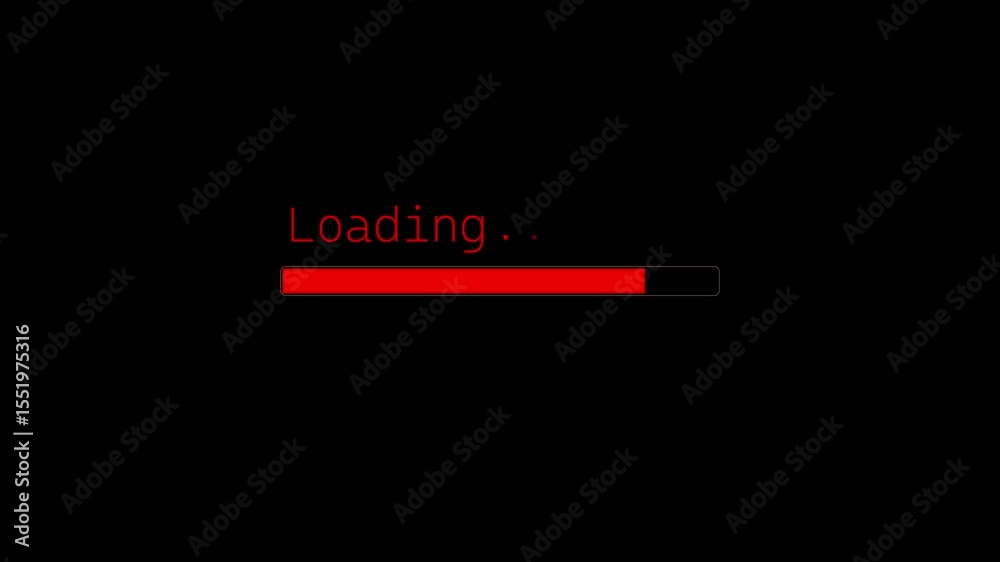 Creative horizontal Loading progress bar animation loading text with 0in black color, horizontal zero to hundred percent Loading bar downloading progress animation