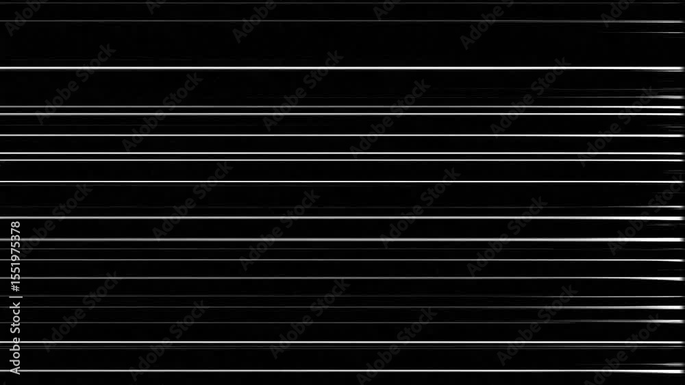 Abstract dark background with glitchy horizontal white lines and random specks resembling stars