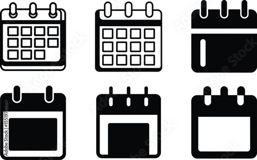 calendar icon set