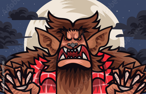 werewolf transformation in full moon