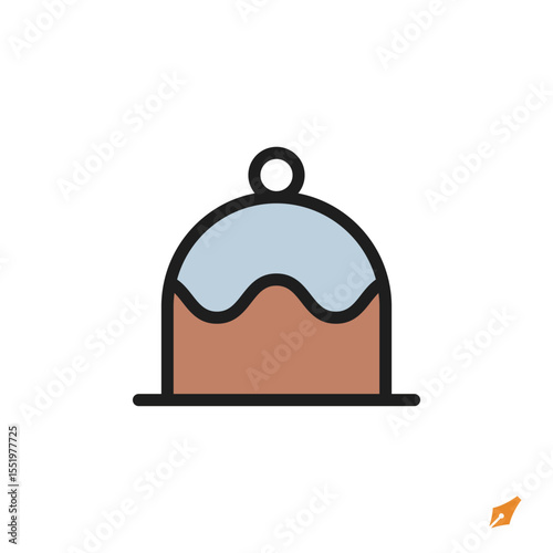 pudding icon is designed in a visually appealing and easily recognizable style. It’s suitable for various visual needs such as apps, presentations, digital media, or other graphic design projects.