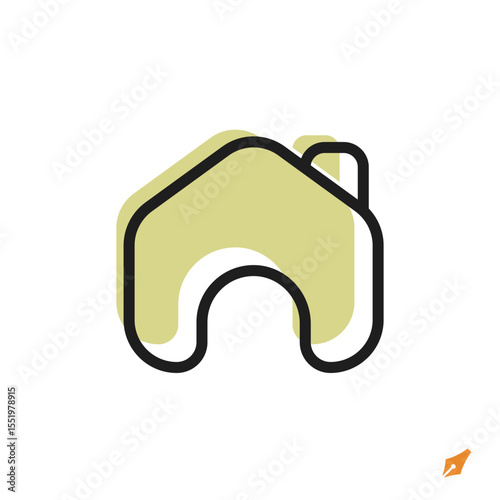 home icon is designed in a visually appealing and easily recognizable style. It’s suitable for various visual needs such as apps, presentations, digital media, or other graphic design projects.