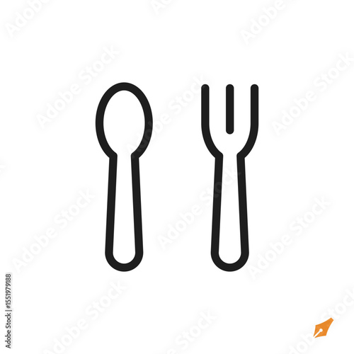 spoon icon is designed in a visually appealing and easily recognizable style. It’s suitable for various visual needs such as apps, presentations, digital media, or other graphic design projects.