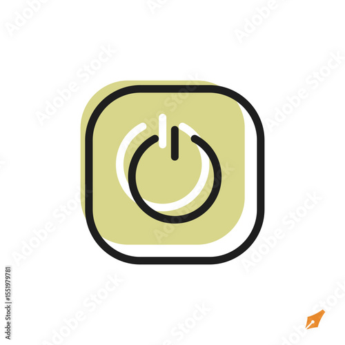 power icon is designed in a visually appealing and easily recognizable style. It’s suitable for various visual needs such as apps, presentations, digital media, or other graphic design projects.