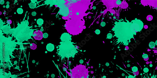 Colorful painted background. Splatter Brush Stroke Surface. Bright abstract background painted with paints Template Vector illustration. Beautiful background of incredible bright colors.