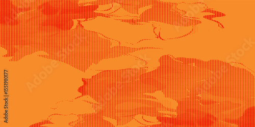 Dots halftone orange color pattern gradient texture with technology digital background. Dots pop art comics with summer background eps10.