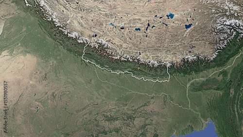  Nepal Map Zoom In From Space | Satellite View Animation | 3D Map Zoom Effect