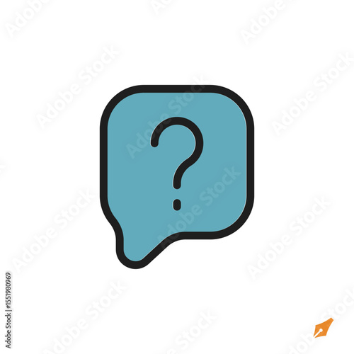 question icon is designed in a visually appealing and easily recognizable style. It’s suitable for various visual needs such as apps, presentations, digital media, or other graphic design projects.