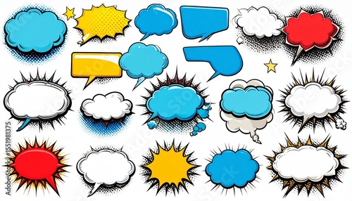 speech bubbles set