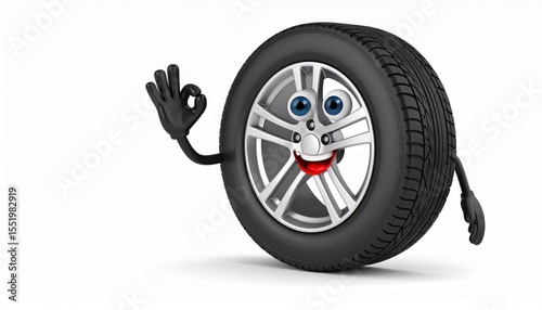 car wheel isolated on white