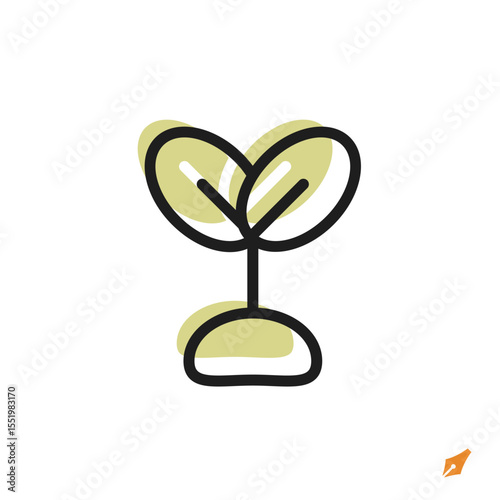 plant icon is designed in a visually appealing and easily recognizable style. It’s suitable for various visual needs such as apps, presentations, digital media, or other graphic design projects.