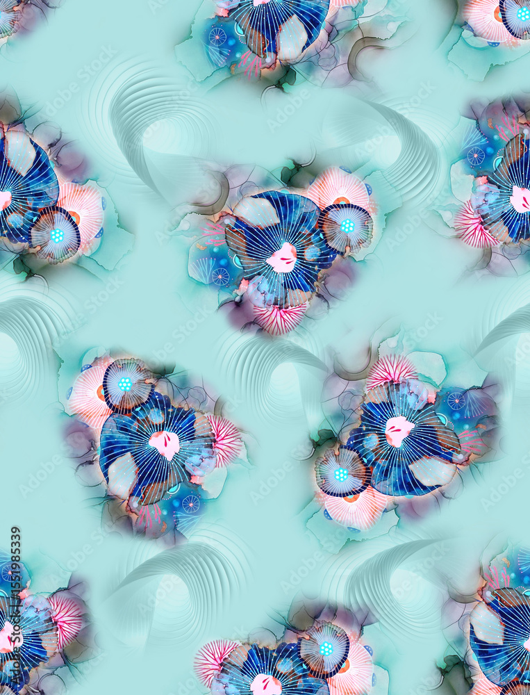 Fototapeta premium background with butterflies
