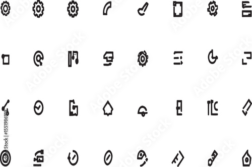 Collection of Minimalist Vector Icons Downloadable EPS