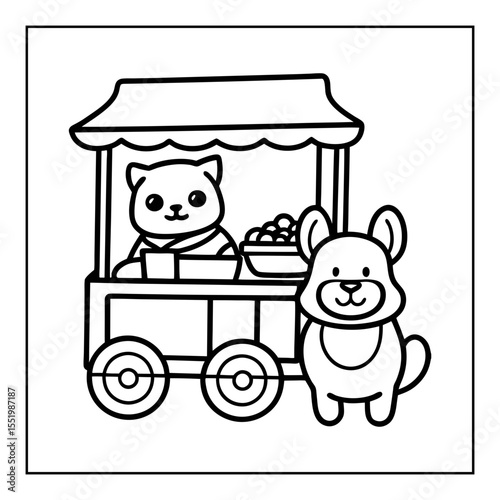 black and white japan coloring page