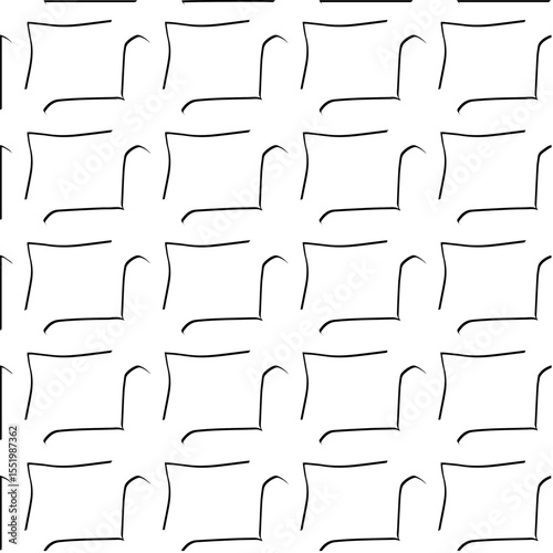  3d relief tiles.
Vector pattern with symmetrical elements . Modern stylish abstract texture. Repeating tiles from striped elements. Black and white pattern.