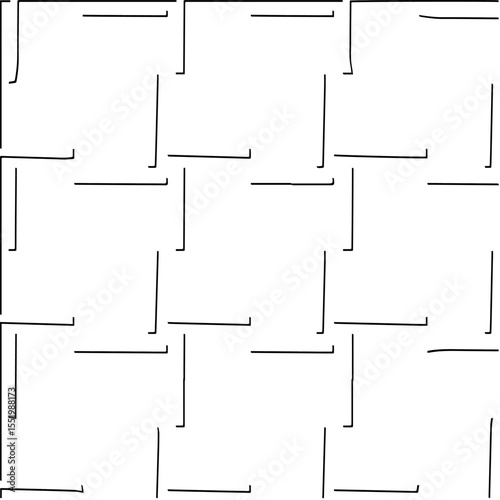  3d relief tiles.
Vector pattern with symmetrical elements . Modern stylish abstract texture. Repeating tiles from striped elements. Black and white pattern.