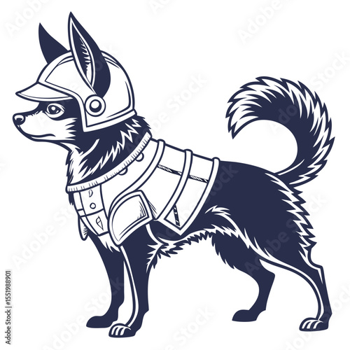 Tiny Chihuahua Guardian Silhouette Breve Pet Essence Graphic